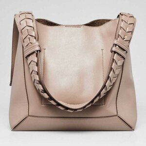 Stella McCartney Grey Faux Leather Medium Hobo Bag